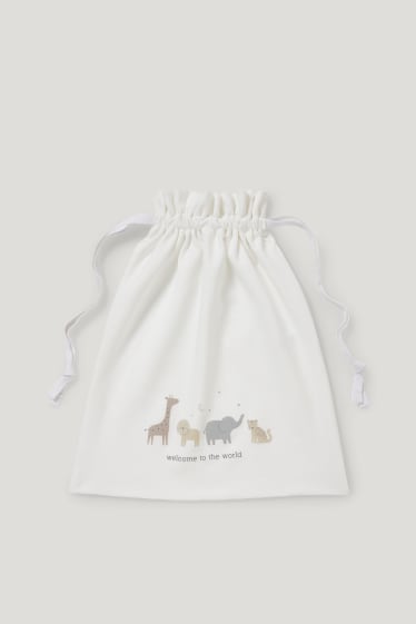 Baby Girls - Set per neonati con sacchetto regalo - 7 pezzi - bianco