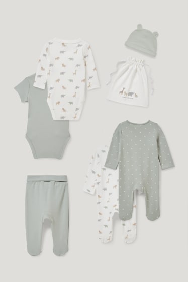 Baby Girls - Set per neonati con sacchetto regalo - 7 pezzi - bianco