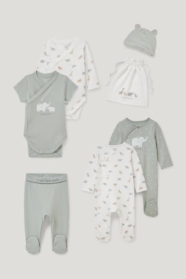 Baby Girls - Set per neonati con sacchetto regalo - 7 pezzi - bianco
