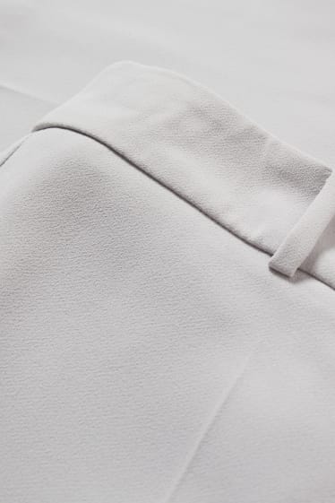 Donna - Pantaloni business - vita alta - gamba larga - grigio chiaro