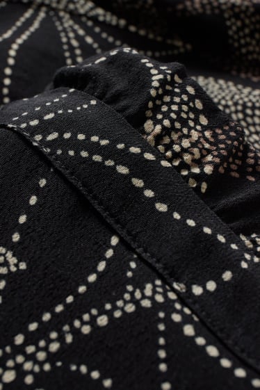 Donna - Pantaloni di stoffa - vita alta - tapered fit - nero
