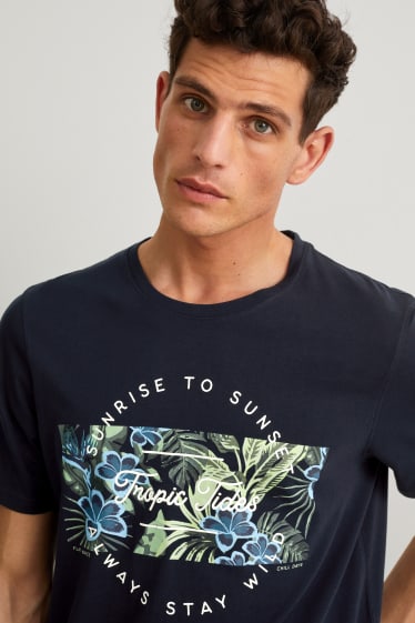 Hommes - T-shirt - bleu foncé