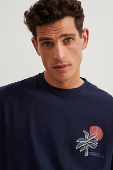 Hombre - Camiseta - azul oscuro