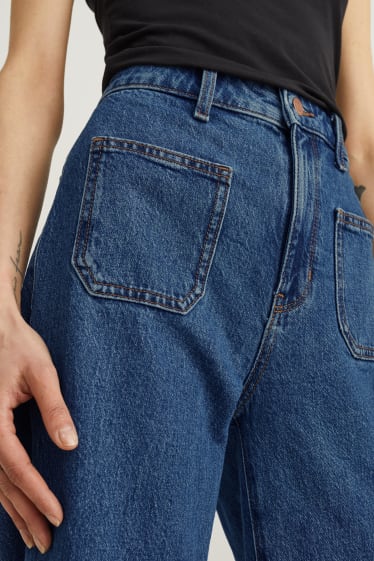 Femei - Loose fit jeans - talie înaltă - denim-albastru
