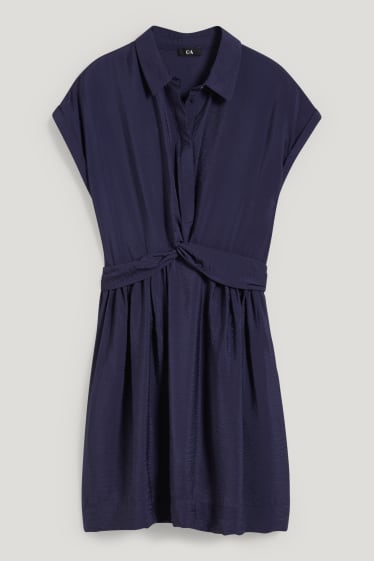 Femmes - Robe-chemisier - bleu foncé
