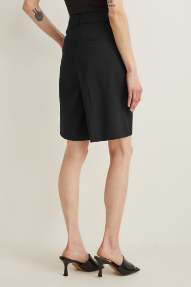 Women - Business Bermuda - high waist - black