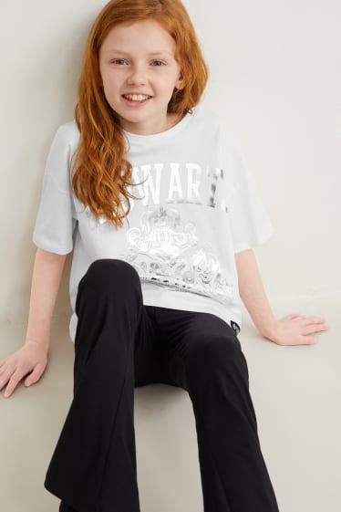 Dívčí - Harry Potter - souprava - tričko s krátkým rukávem a flared legíny - bílá