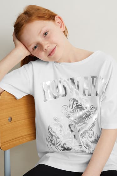 Kids Girls - Harry Potter - set - T-shirt en flared legging - wit