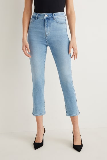 Damen - Slim Jeans - High Waist - jeans-hellblau