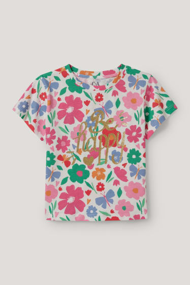 Toddler Girls - Short sleeve T-shirt - floral - cremewhite