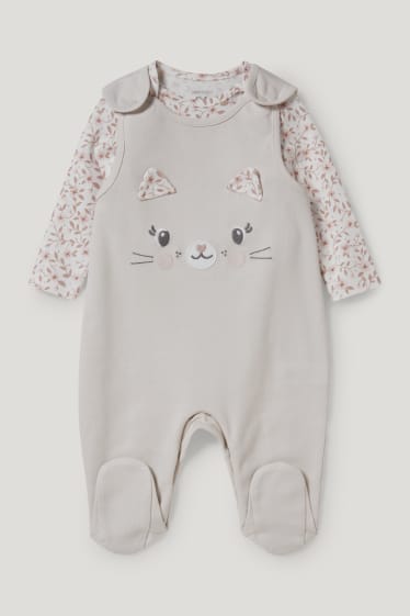 Baby Girls - Strampler-Set - 2 teilig - hellbeige