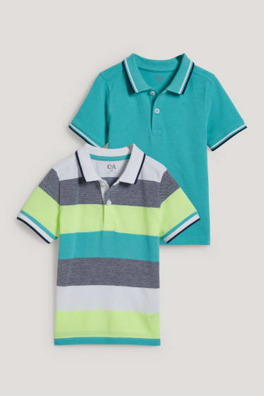 Toddler Boys - Multipack 2er - Poloshirt - türkis