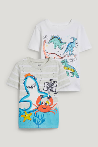 Exklusiv Online - Multipack 2er - Kurzarmshirt - weiß