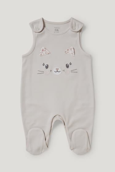 Baby Girls - Strampler-Set - 2 teilig - hellbeige