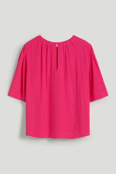 Mujer - Blusa básica - fucsia