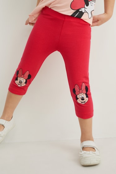 Małe dziewczynki - Wielopak, 3 szt. - Myszka Minnie - legginsy - ciemnoniebieski