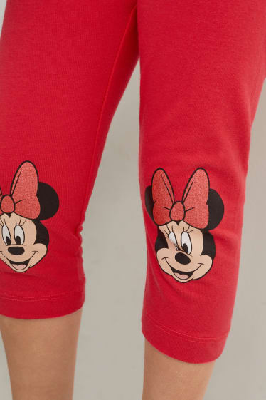 Małe dziewczynki - Wielopak, 3 szt. - Myszka Minnie - legginsy - ciemnoniebieski