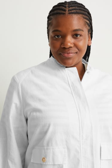 Femmes - Blouson - lin mélangé - blanc