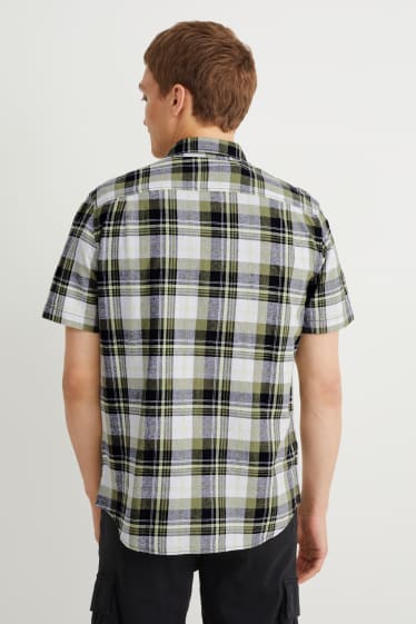 Hombre - Camisa - regular fit - kent - de cuadros - verde