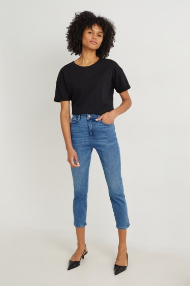 Damen - Slim Jeans - High Waist - jeans-blau