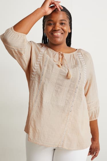 Dames - Blouse - licht beige