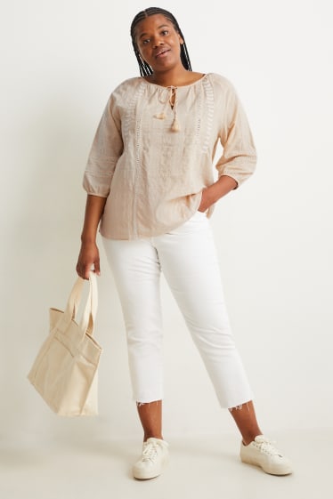 Dames - Blouse - licht beige