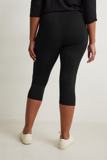 Damen - Capri-Leggings - schwarz