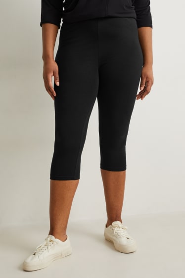 Damen - Capri-Leggings - schwarz