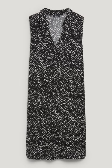Dames - Blousejurk - met patroon - zwart