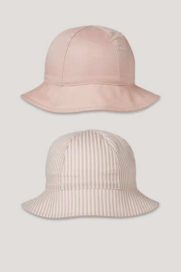 Esclusiva online - Confezione da 2 - cappello per neonate - rosa pallido