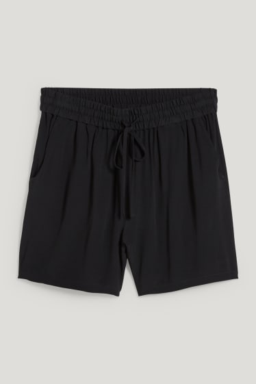 Dames - Basic shorts - mid waist - zwart
