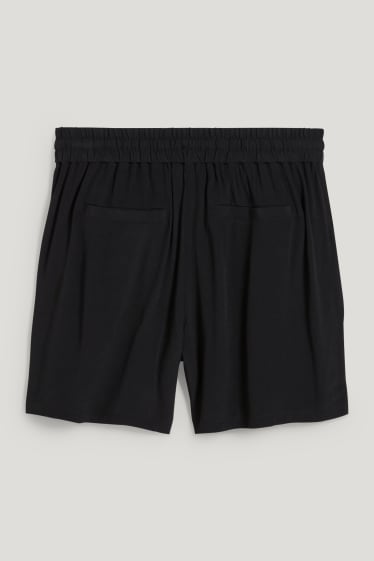 Damen - Basic-Shorts - Mid Waist - schwarz