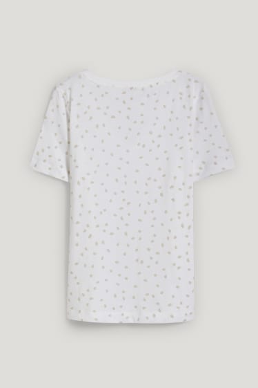 Donna - T-shirt basic - fantasia - beige chiaro