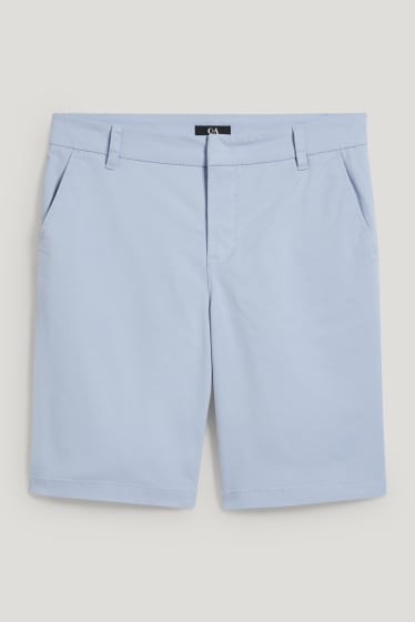 Damen - Basic-Bermudas - Mid Waist - hellblau
