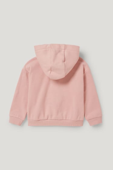Toddler Girls - Zip-through sweatshirt with hood - rose