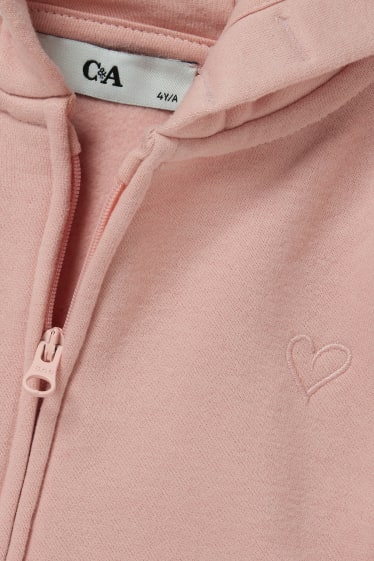 Toddler Girls - Zip-through sweatshirt with hood - rose