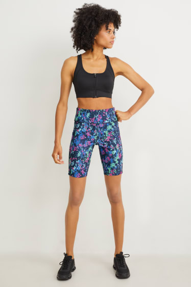 Donna - Bermuda ciclista sportivi - blu scuro