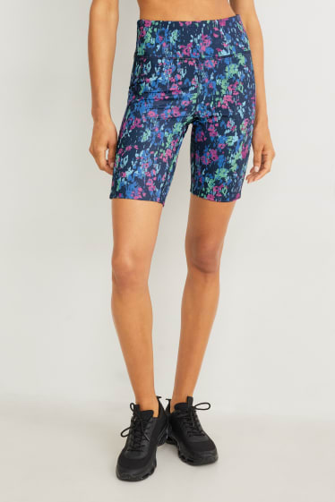 Donna - Bermuda ciclista sportivi - blu scuro