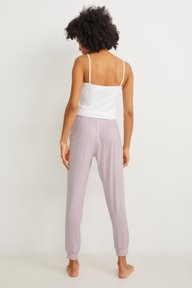 Donna - Pantaloni pigiama di viscosa - rosa