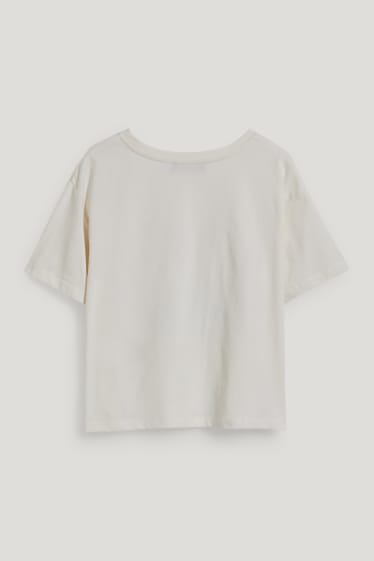 Kids Girls - Kurzarmshirt - cremeweiss