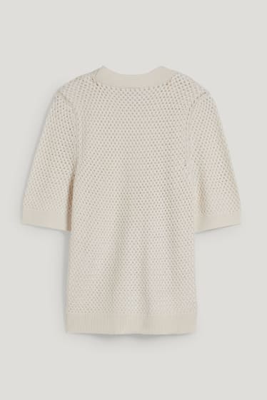 Damen - Strickjacke - cremeweiß