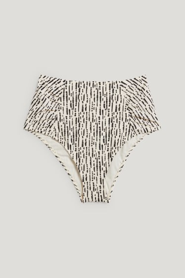 Femei - Chiloți bikini - talie înaltă - LYCRA® XTRA LIFE™ - alb / negru