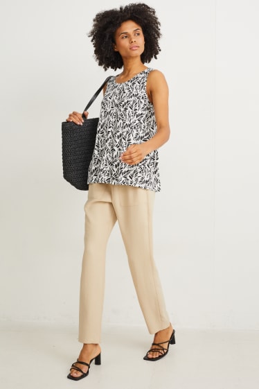 Donna - Top basic - nero / bianco