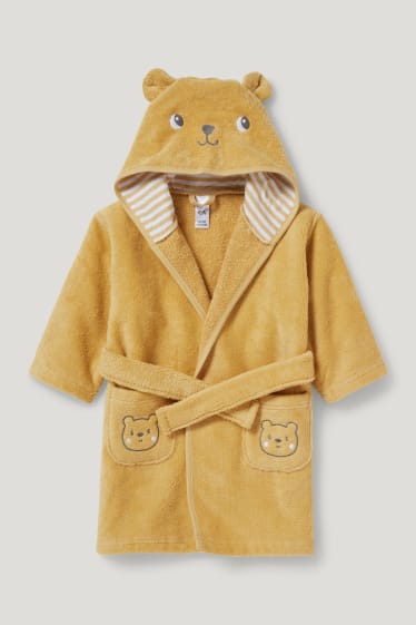 Baby Girls - Accappatoio neonati con cappuccio - giallo chiaro
