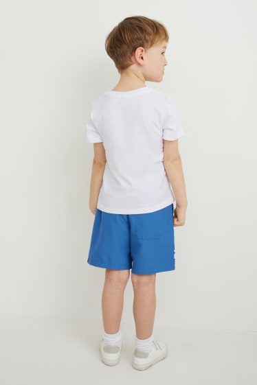 Online exclusive - Lego Ninjago - set - T-shirt, top, swim shorts and towel - green / dark blue
