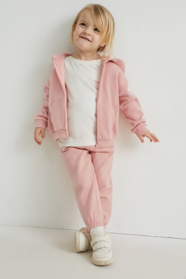 Toddler Girls - Zip-through sweatshirt with hood - rose