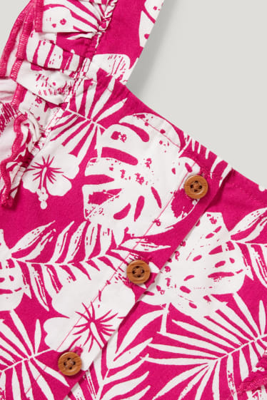 Toddler Girls - Set - top en korte broek - 2-delig - fuchsiarood