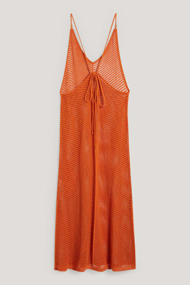 Damen - Strandkleid - dunkelorange