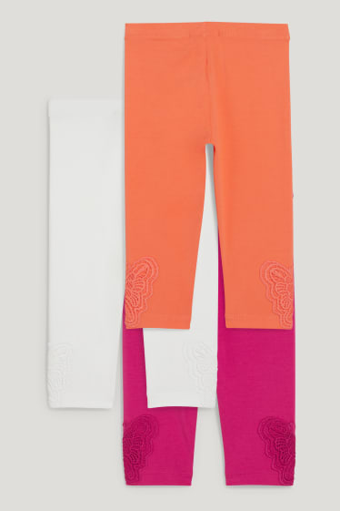 Toddler Girls - Multipack of 3 - capri leggings - dark rose