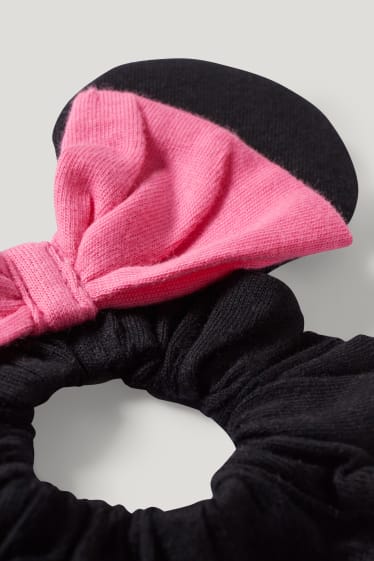 Toddler Girls - Minnie Mouse - set - korte spijkerbroek en scrunchie - 2-delig - jeanslichtblauw